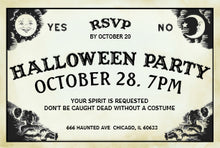 Ouija Board Halloween Invitation