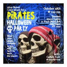 Halloween Invitation Card - Pirate Halloween Party Invitation