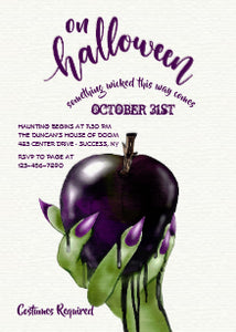 Poison Apple Halloween Invitation