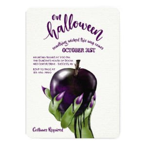 Halloween Invitation Card - Poison Apple Halloween Invitation