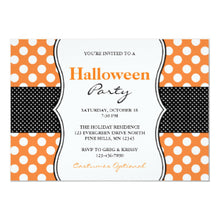Polka Dots Halloween Party Invitations
