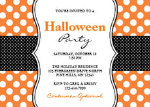 Halloween Invitation Card - Polka Dots Halloween Party Invitations