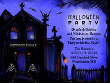 Halloween Invitation Card - Postcard Invitation Halloween Haunted House