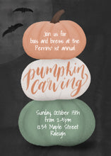 Pumpkin Carving Halloween Invitation