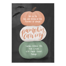 Halloween Invitation Card - Pumpkin Carving Halloween Invitation