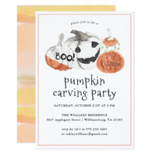 Pumpkin Carving Halloween Party Invitation 1