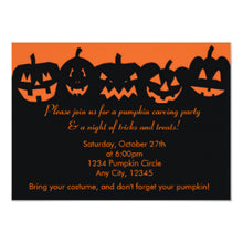 Halloween Invitation Card - Pumpkin Carving Party Halloween Invitations Rd4