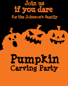 Pumpkin Carving Party Invitation