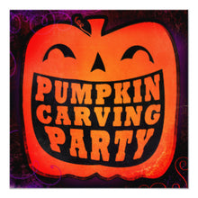 Halloween Invitation Card - Pumpkin Carving Party Invitations
