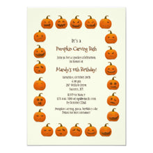 Pumpkin Faces Invitation