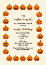 Halloween Invitation Card - Pumpkin Faces Invitation