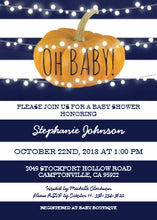 Pumpkin Fall Chic Baby Shower Invitation