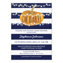 Halloween Invitation Card - Pumpkin Fall Chic Baby Shower Invitation