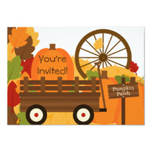 Halloween Invitation Card - Pumpkin Patch Autumn Party Invitations