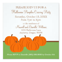Halloween Invitation Card - Pumpkin Patch Halloween Invitation