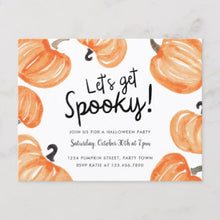 Pumpkin Patch Halloween Party Invitation Postcard