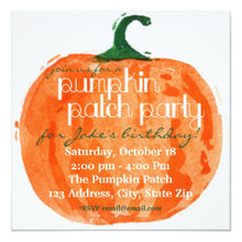 Halloween Invitation Card - Pumpkin Patch Party Invitation