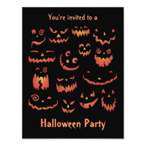 Pumpkins Halloween Party Invitations