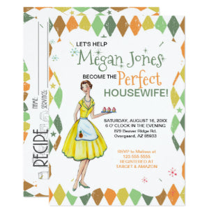 Retro Housewife Bridal Shower Invitation