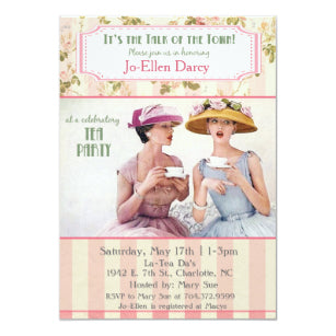 Retro Tea Party Invitation