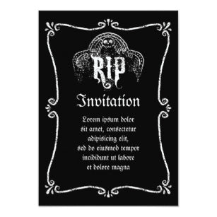 Halloween Invitation Card - Rip Invitation