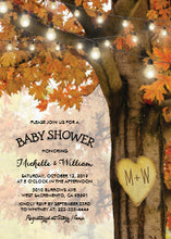 Rustic Fall Autumn Tree Backyard Baby Shower Invitation