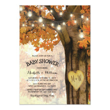 Halloween Invitation Card - Rustic Fall Autumn Tree Backyard Baby Shower Invitation