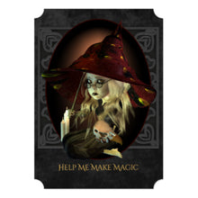 Sad Witch Halloween Party Invitation