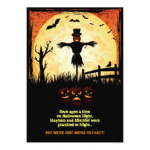 Halloween Invitation Card - Scarecrow Moonlight Halloween Party Card