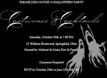 Simple Classic Halloween Costume Party Invitation