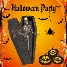 Skeleton In Coffin Pumpkins Halloween Party Invitation