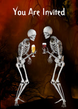 Halloween Invitation Card - Skeletons Halloween Party Invitation