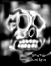 Halloween Invitation Card - Skull Black White Halloween Party Invitations