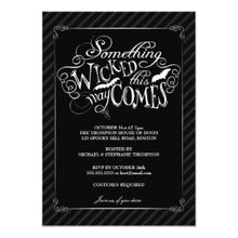 Halloween Invitation Card - Something Wicked Happy Halloween Party Invitation
