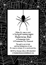 Spiderweb Halloween Party Invitation