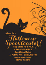 Halloween Invitation Card - Spooky Cat Halloween Invitation