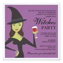 Halloween Invitation Card - Spooky Chic Witch Party Halloween Invitation
