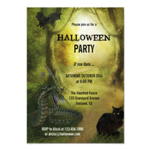 Halloween Invitation Card - Spooky Fantasy Forest Halloween Party Invitation