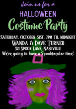 Spooky Halloween Witch Costume Party Invitation
