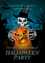 Spooky Top Hat Skeleton Invitation