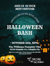Spooky Witch House Pumpkin Halloween Party Invite-Rd6ed