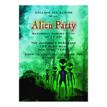 Halloween Invitation Card - Super Cool Alien Ufo Party Invite 1