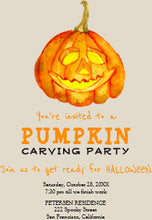 Trendy Halloween Simple Pumpkin Carving Party Invitation