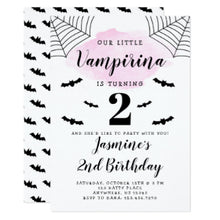 Vampire Birthday Invitation For Girl