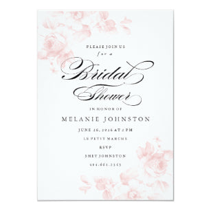 Vintage Floral Bridal Shower Invitation