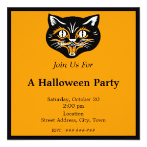 vintage halloween invitation template