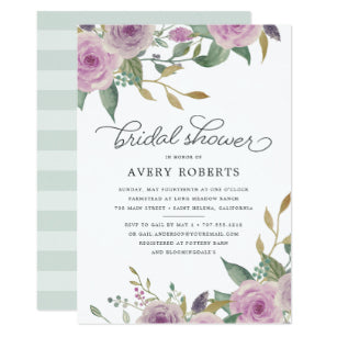 Violet Sage Bridal Shower Invitation