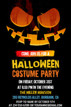 Wicked Jack O Lantern Pumpkin Face Halloween Party Invitation