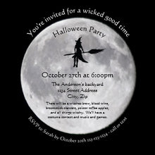 Wicked Moon Circle Halloween Party Invitation