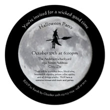 Halloween Invitation Card - Wicked Moon Circle Halloween Party Invitation